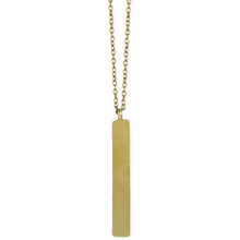 Load image into Gallery viewer, Gold Hammered Bar Necklace
