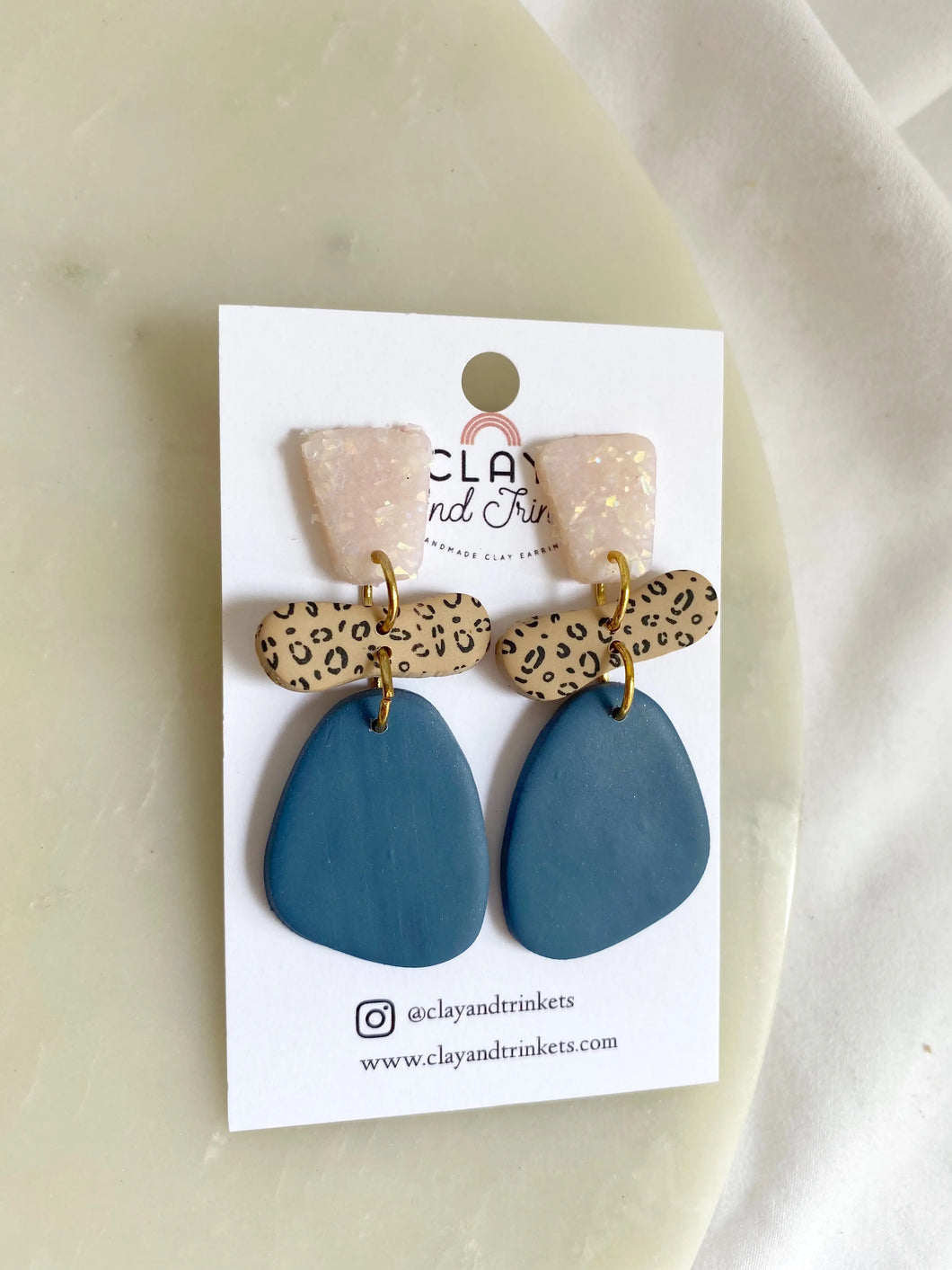 Blue Cheetah Dangle