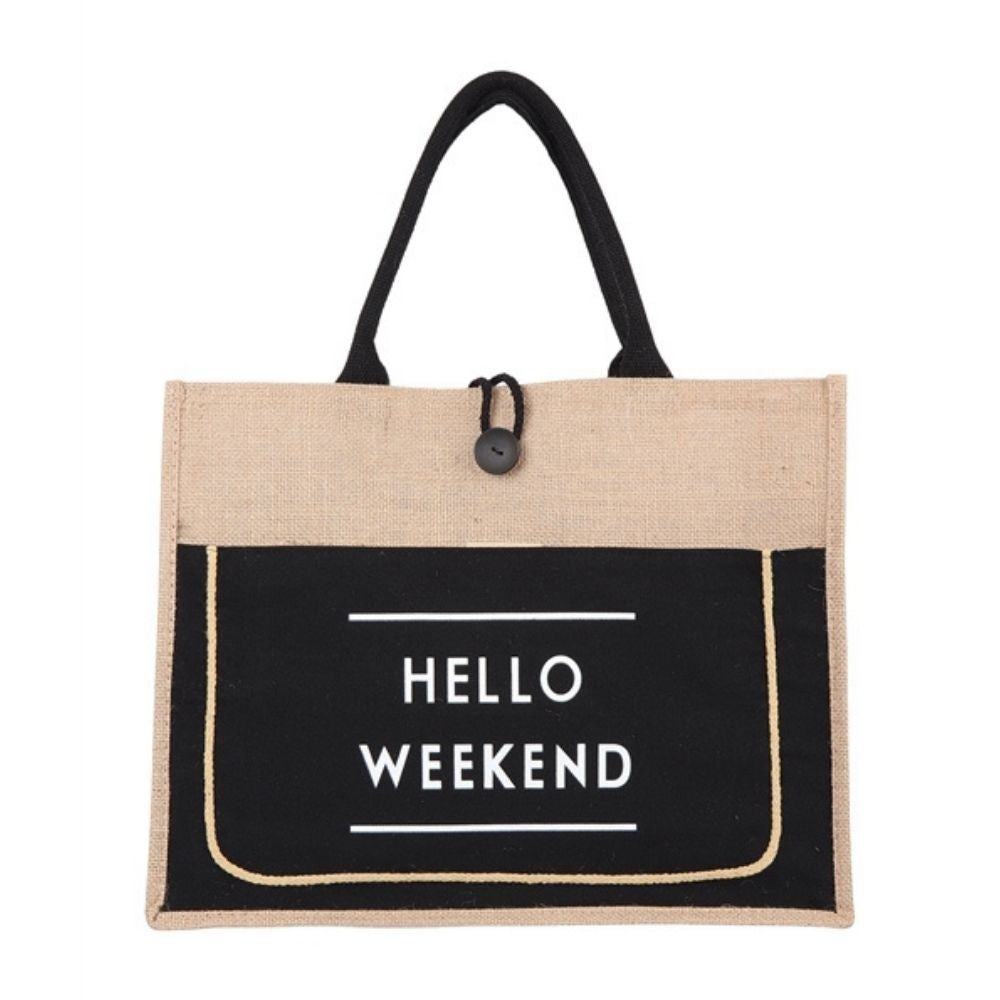 Hello Weekend Tote Bag